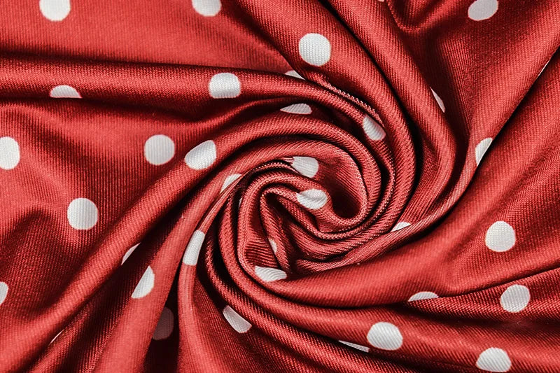 Red Polka Dot Halter Crop Top And Capri Set For Women