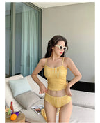 Girly Cute Style High-Waist Bikini Set