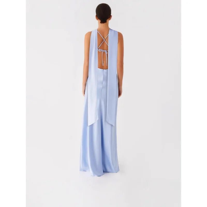 Backless High Waisted Dress