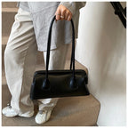 Underarm Bag Solid Color PU Shoulder Handbag