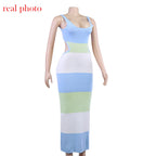 Backless Knit Maxi Dress With Straps