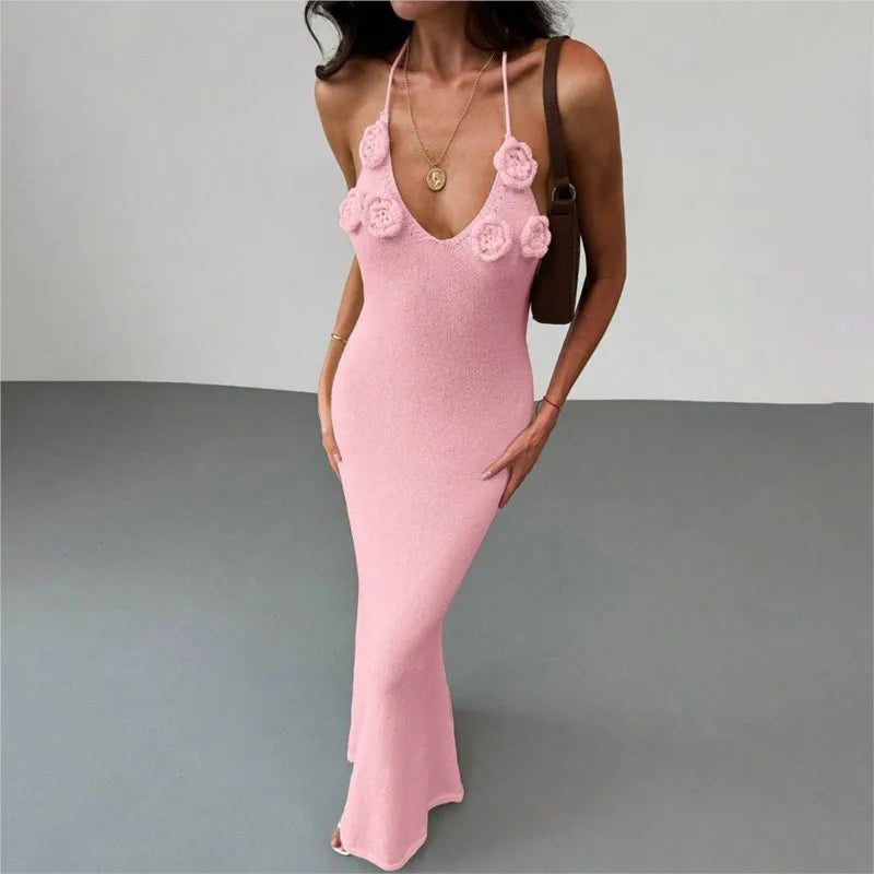 Women Knit Spaghetti Strap Sleeveless