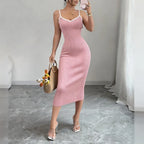 Spaghetti Strap Sundress Midi Knit