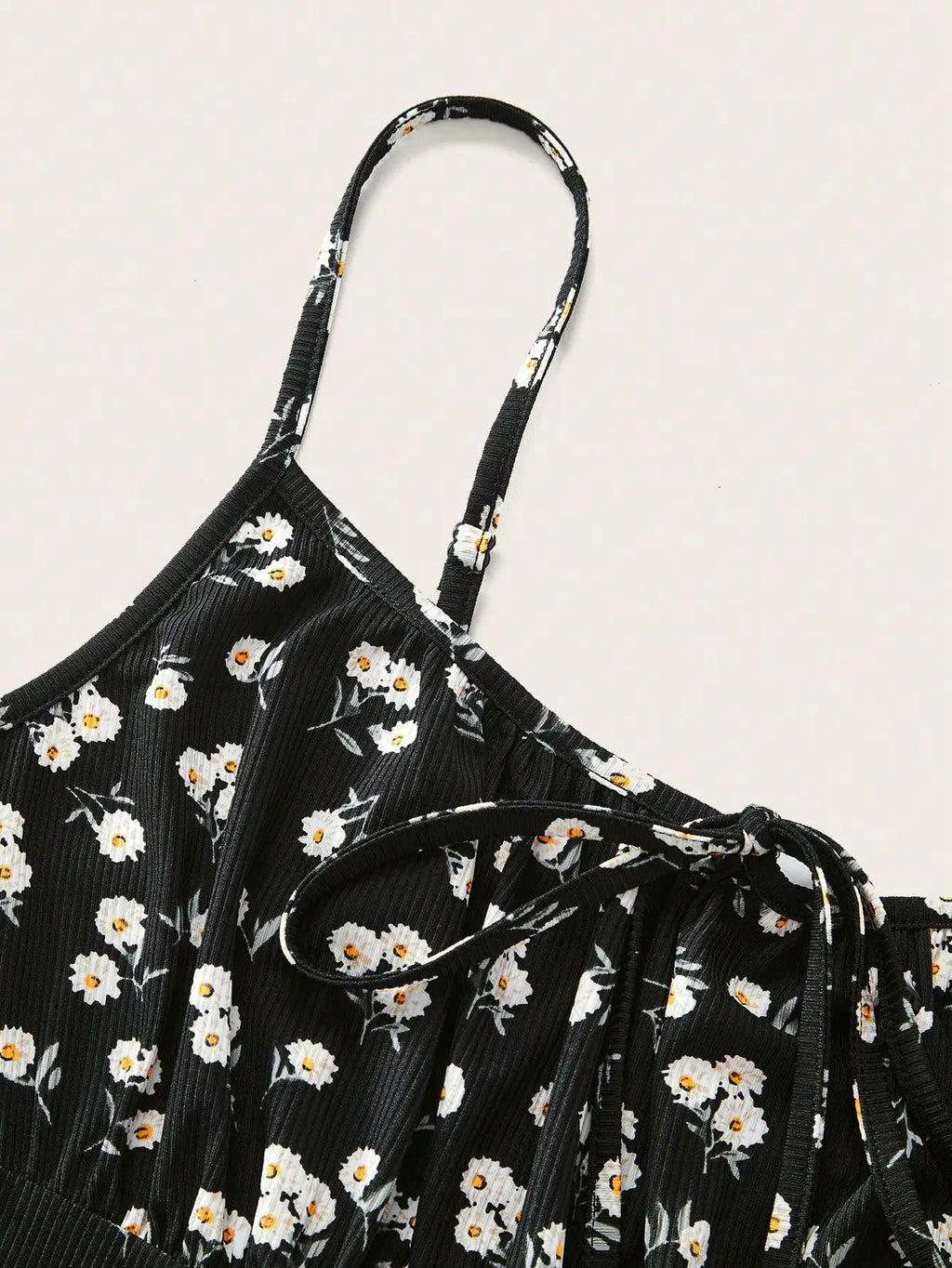 Fashion Floral Sleeveless Thin Strap Camisole Dress