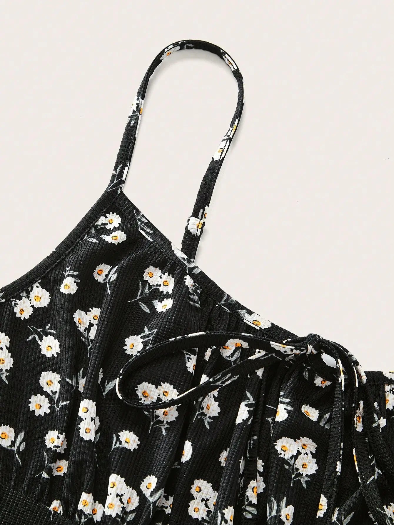 Fashion Floral Sleeveless Thin Strap Camisole Dress