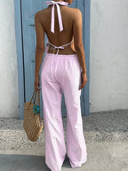 Vacation Set Tank Top And Wide Leg Pants
