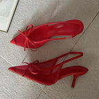 Butterfly Knot Pointed Toe Thin Stiletto High Heels