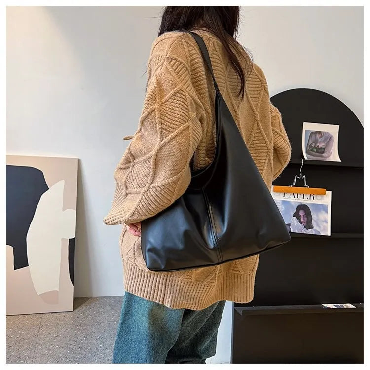 Women's Retro Simple Large Tote Bag