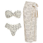 Off Shoulder One Piece Swimsuit With Floral Patchwork Cover Up Belted Beachwear For Women