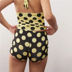 Vintage Polka Dot Shorts With Drawstring Waist Loose Fit
