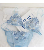 Whisper Lace Wireless Bralette Set In Ultra Thin Embroidered Mesh For Small Busts Delicate Comfort