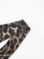 Leopard Print Halter Playsuit With Backless Design Bold Street Style Romper