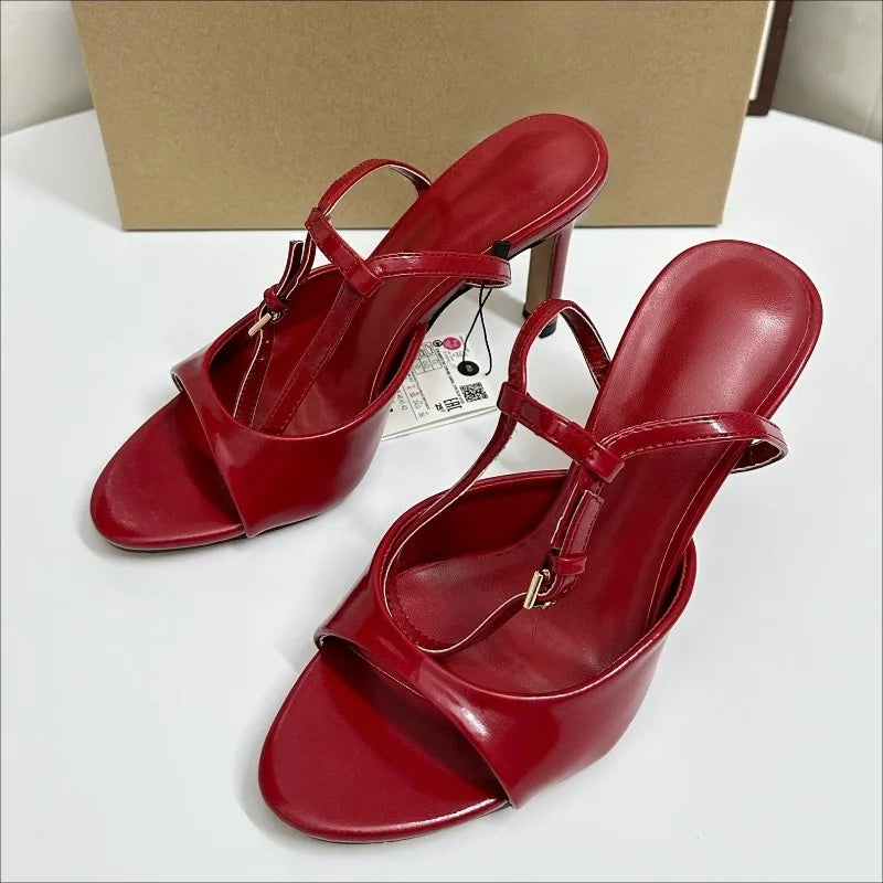 Ankle Strap Slingback High Heels