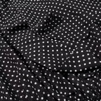 Vintage Polka Dot Chiffon Set With Bow Tie Blouse And Long Skirt
