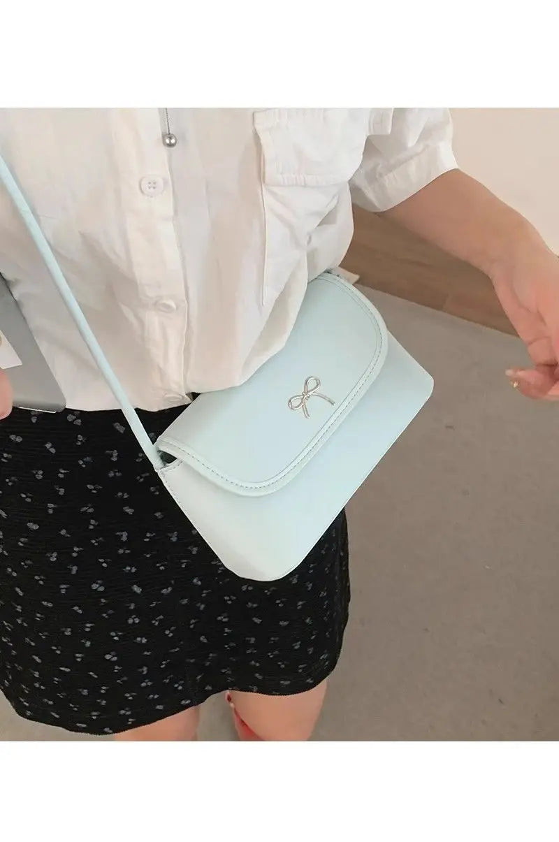 Sweet Harajuku Style Blue Baguette Bag Purse