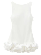 Backless Ruffle Mini Dress Sleeveless Bodycon Party Outfit