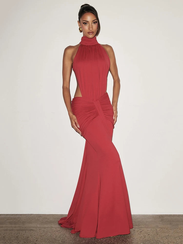 Evening Elegant Backless Halter Body-con Dress
