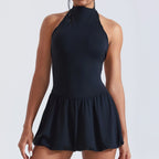 Effortless High Neck Athletic Set For Women Quick Dry Golf And Tennis Dress With Fluffy Comfort