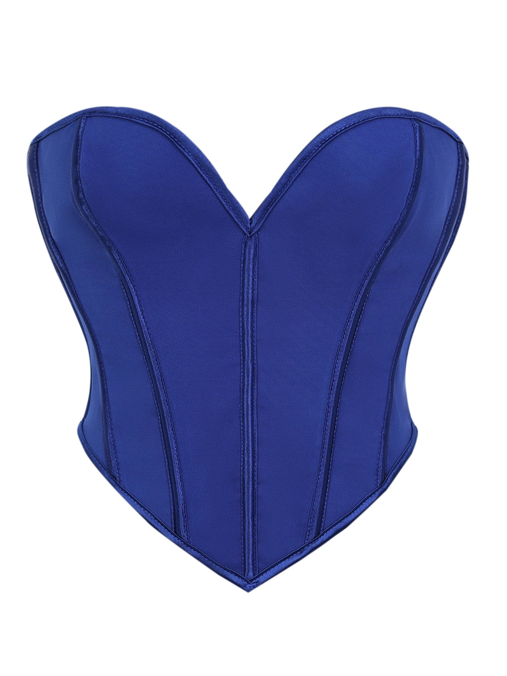 V Neck Matte Strapless Corset Top For Sleek Shaping