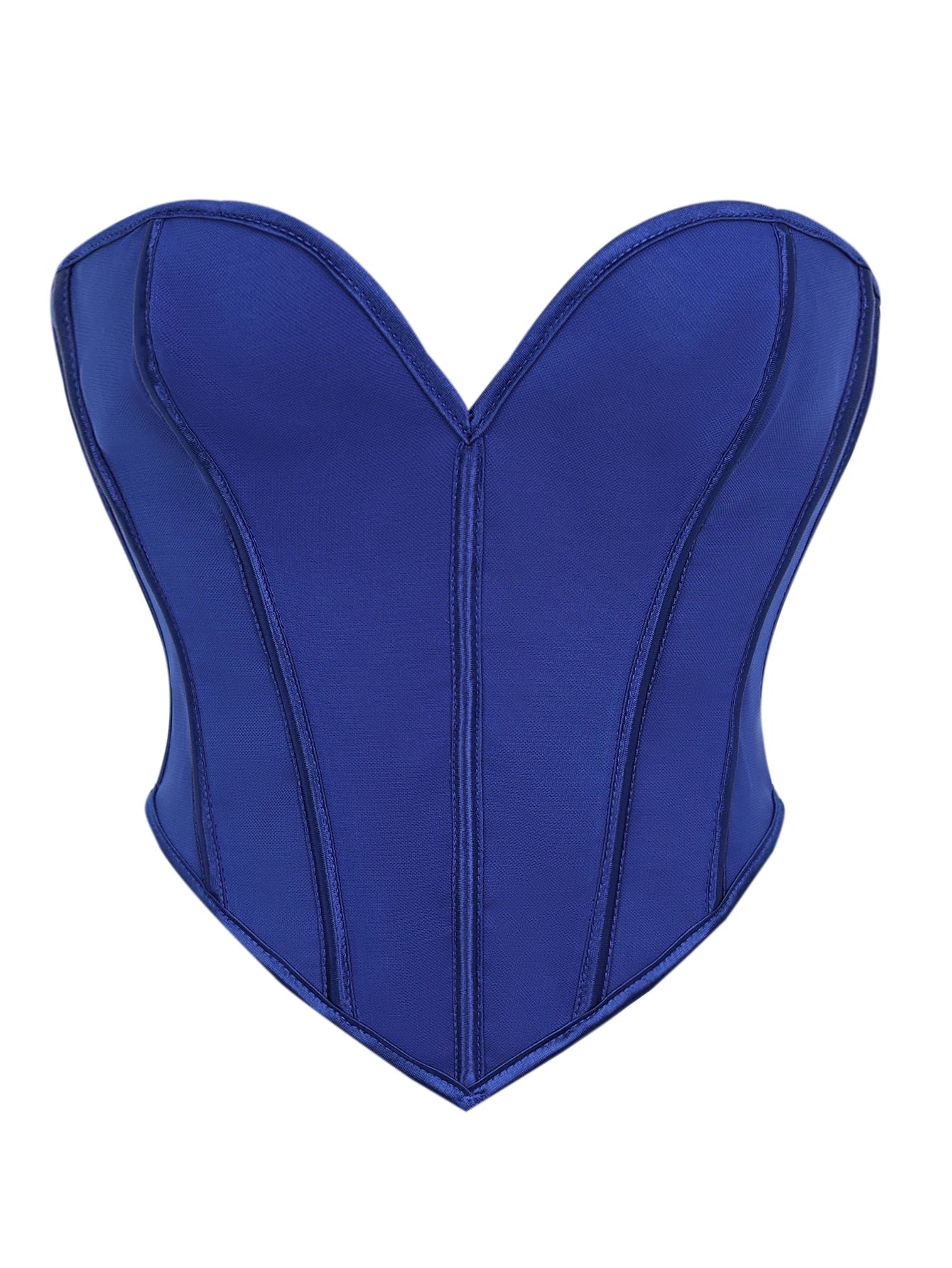 V Neck Matte Strapless Corset Top For Sleek Shaping