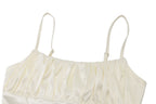 Two Piece Set Slim Top And Pleated Skirt With Ruffles