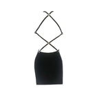 Sleeveless Hollow Out Bandage Backless Dress
