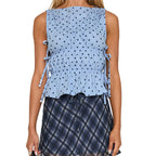 Tie-Up Side Dot Print Tank Top