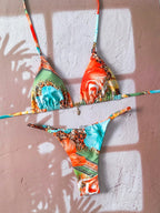 Flirty Leopard Print Push Up Bikini Set