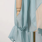 Off Shoulder Chiffon Blouse With Lightweight Fit Asymmetrical Hem And Bow Detail