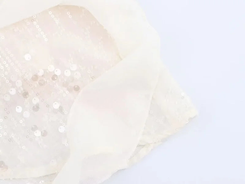 Sequin Backless Mini Slip Dress