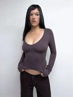 Lace Up Halter Tank And Suspender Long-sleeves Open Back Design For Chic Vibe