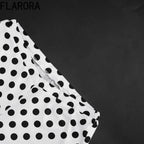 Polka Dot Two piece Halter Crop Set With Backless Top And Skinny Capri Pants