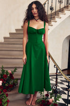 Spaghetti Strap Maxi Dress With Wrap Bow Lace Up Front Elegant Long Gown
