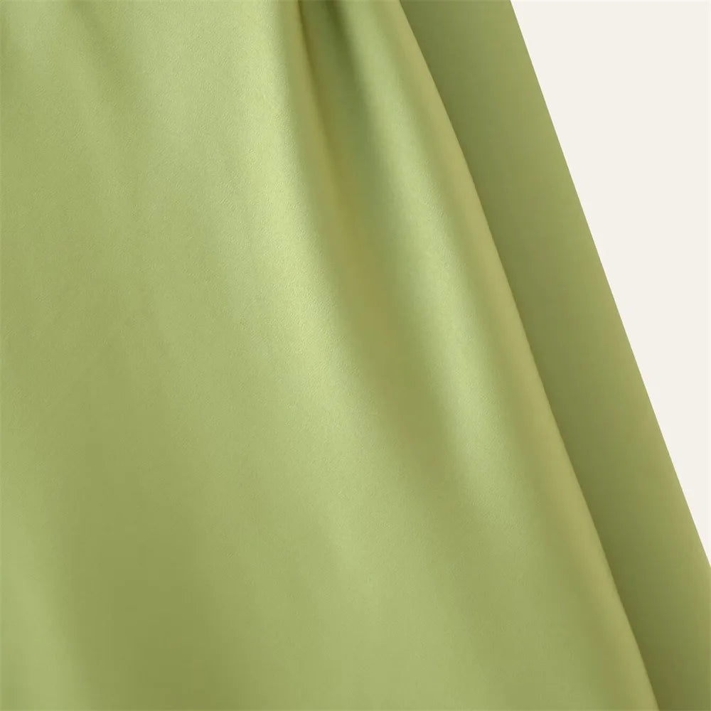 Elegant Silk Satin Halter Maxi Dress Backless Ribbon Tie Evening Gown