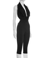 Swing Collar Playsuit Backless Halter Sleeveless Bandage