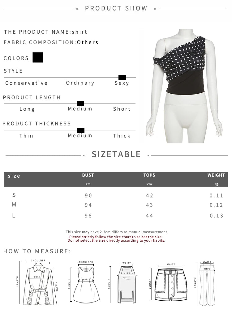 Polka Dot Off Shoulder Crop Top With Skew Collar And Ruched Backless