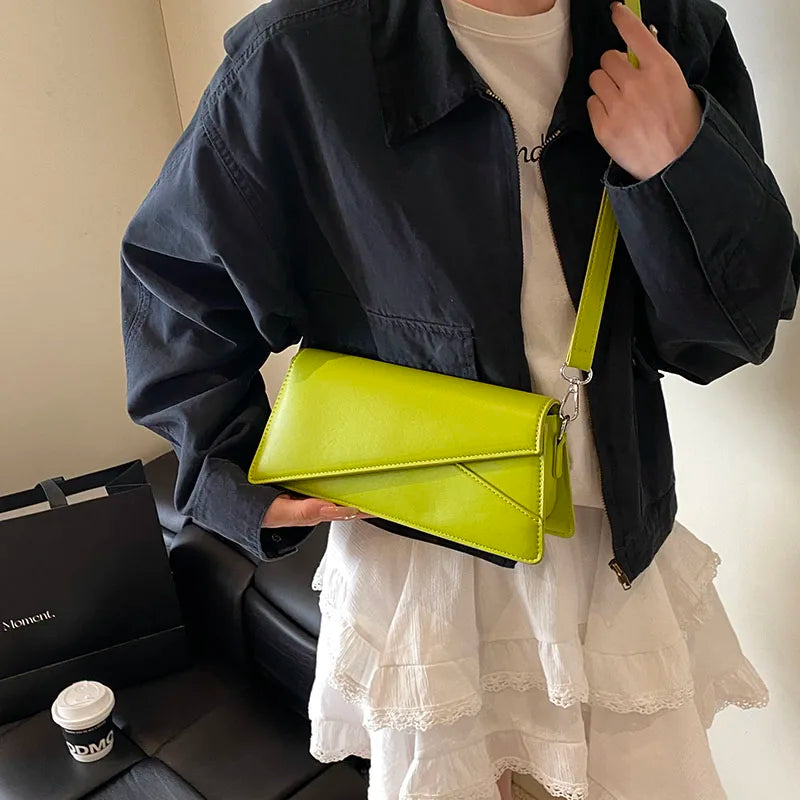 Emerald Green Flap Crossbody Bag For Women Small Shoulder Purse