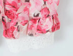 Boho Floral Print 2 Pieces Skirts Set Holiday Summer Women Sexy Backless Halter Top + Mini Skirt