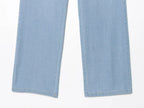Two-piece Set For Women With Backless Top And Casual Cowboy Pants Ensemble