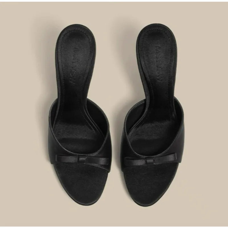 Butterfly Knot Open Toe High Heel Sandals