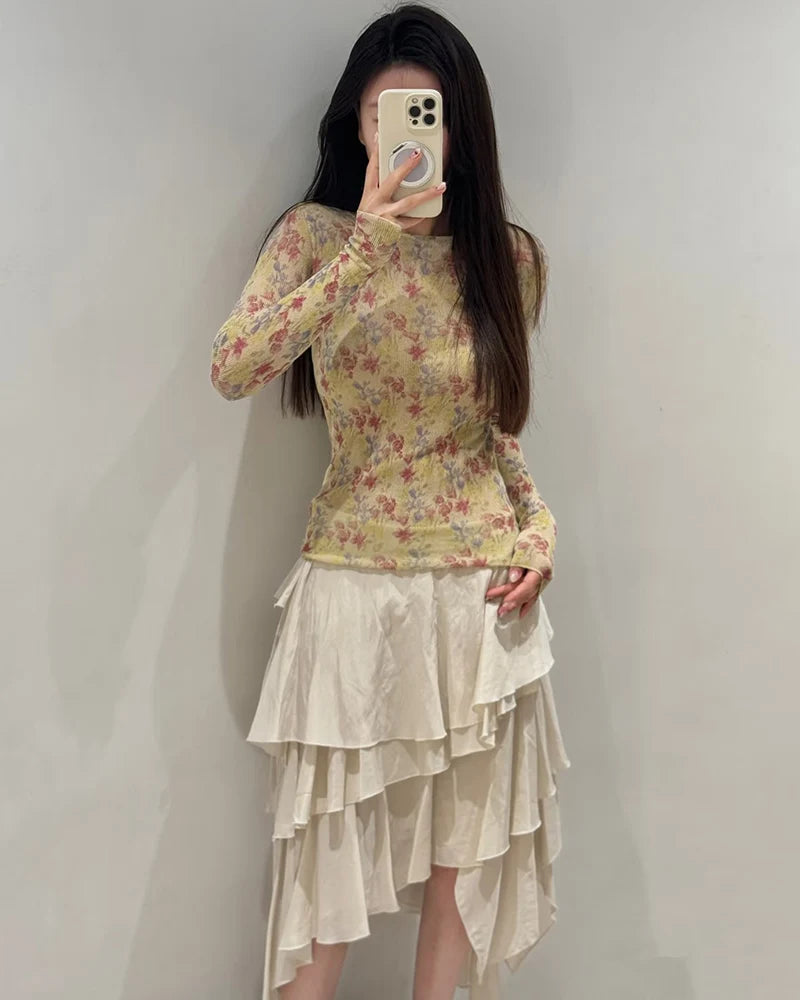 Floral Knit Top With Fresh Spring Vibe