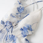 Petal 3D Flower Ruffle Camisole Dress With V Neck Backless Evening Look
