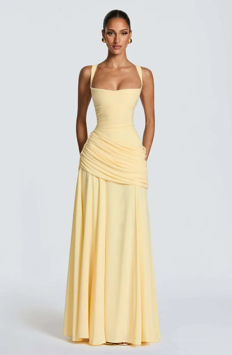 Backless High Waisted Dress