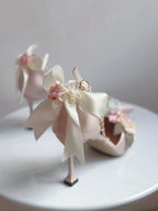 Sweet Lolita Heels With Pointed Toe For Tea Party Wedding Fairy Style High Heel Shoes