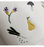 Whisper Bloom Embroidered Floral Bucket Bag With Textured Surface For Everyday Chic And Elegant Casual Carry