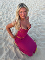 Sequined Beach Two Piece Set Halter Top And Skirt
