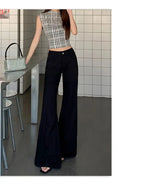Antiwrinkle Flare Pants With Slimming Comfort Low Waisted