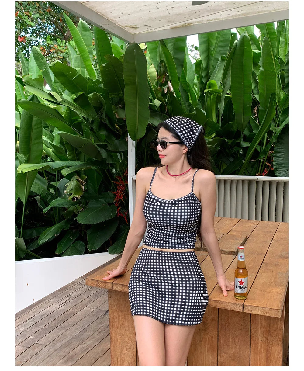Girly Cute Style High-Waist Bikini Set