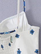 Boho Floral Dream Two Piece Set With Corset Wrap And Wide Leg Pants