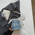 Sweet Butterfly Denim Mini Crossbody Bag